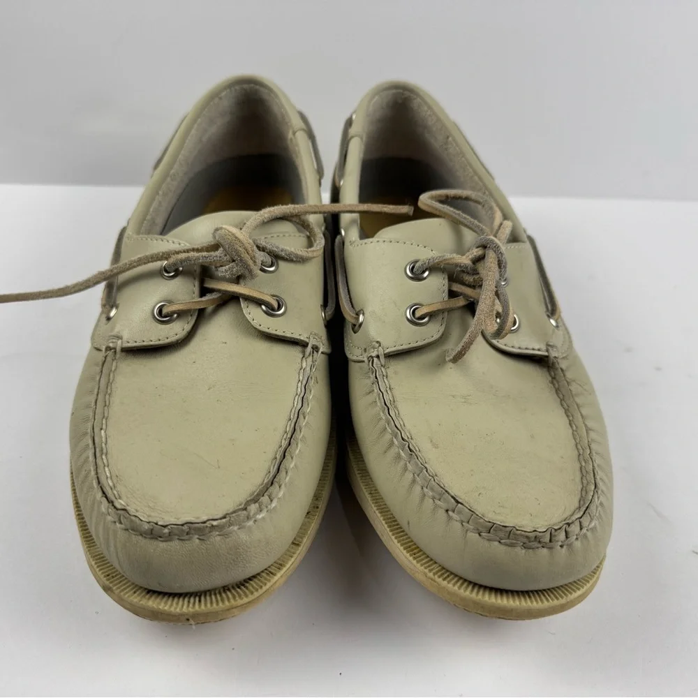 Rockport Men's Light Tan leather Boat Shoes size 9